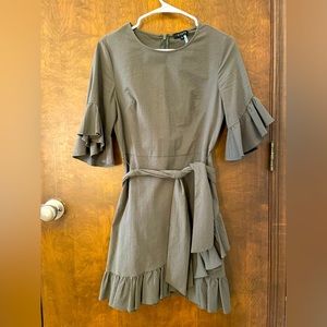 1 STATE - Olive green mini summer dress